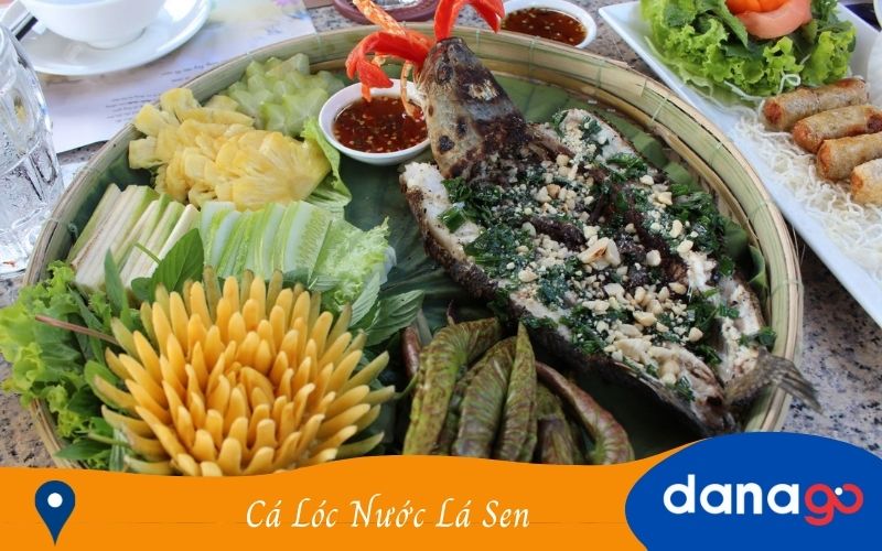 cá lóc nướng lá sen