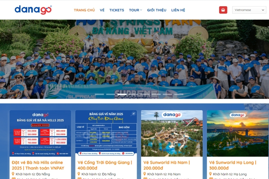 WEBSITE ĐẶT VÉ BÀ NÀ HILLS ONLINE DANATICKET.COM